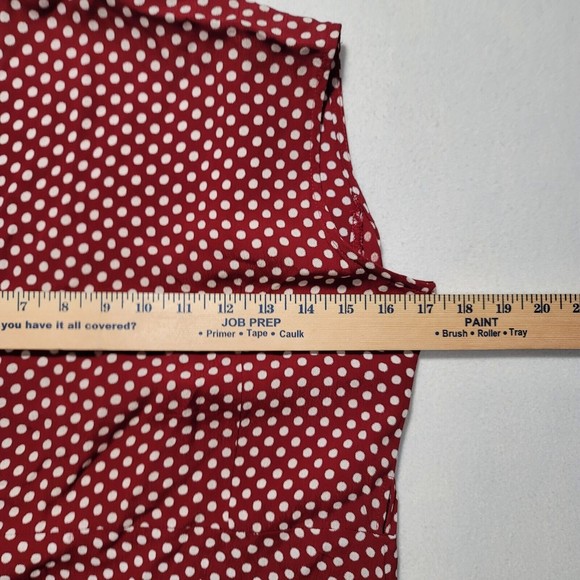 Vintage Loco Lindo Wrap Dress Size Small Swing Polka dot Ruffle Rayon Sleeveless - Picture 13 of 14